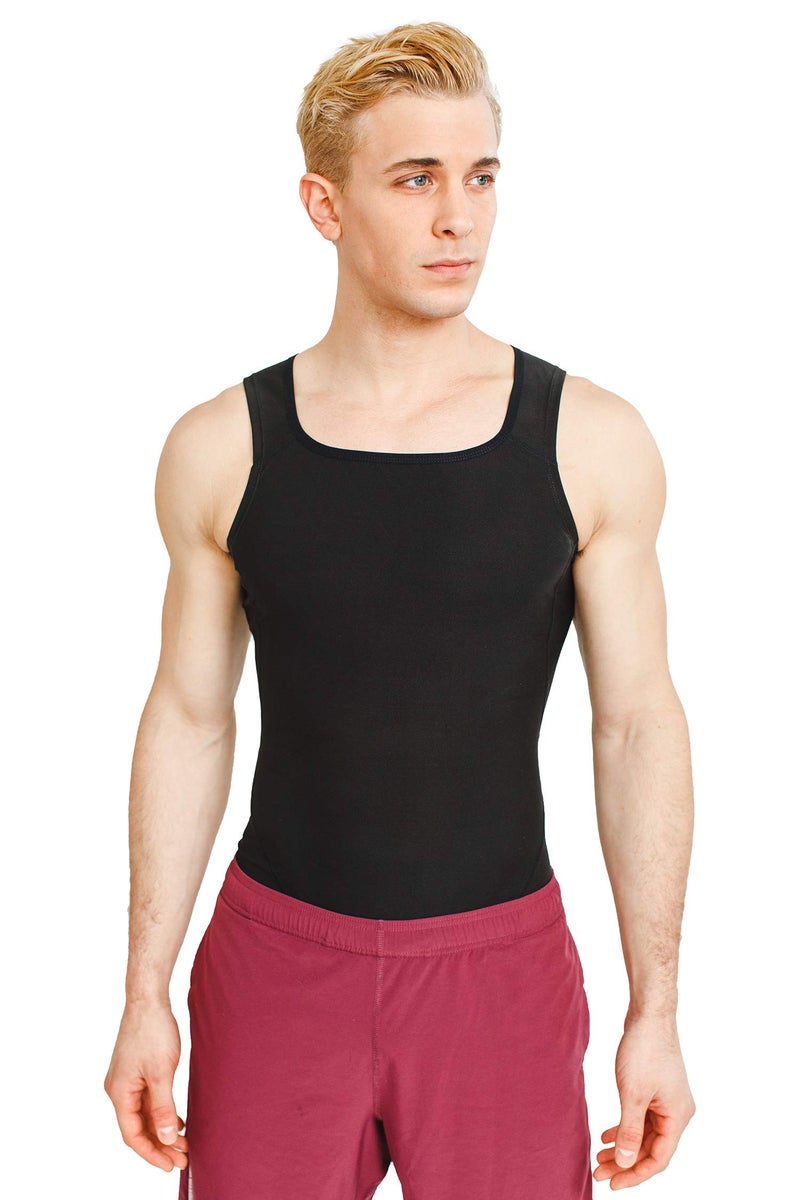 Sweat Shaper Mens Premium Slimming Shapewear Workout Sauna Tank Top Vest  Black  XX Large - XXX Large - Image 3